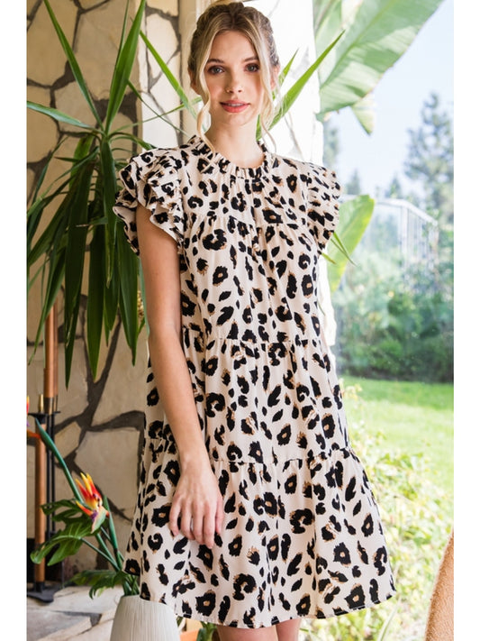 Gloria Animal Print Mini Dress